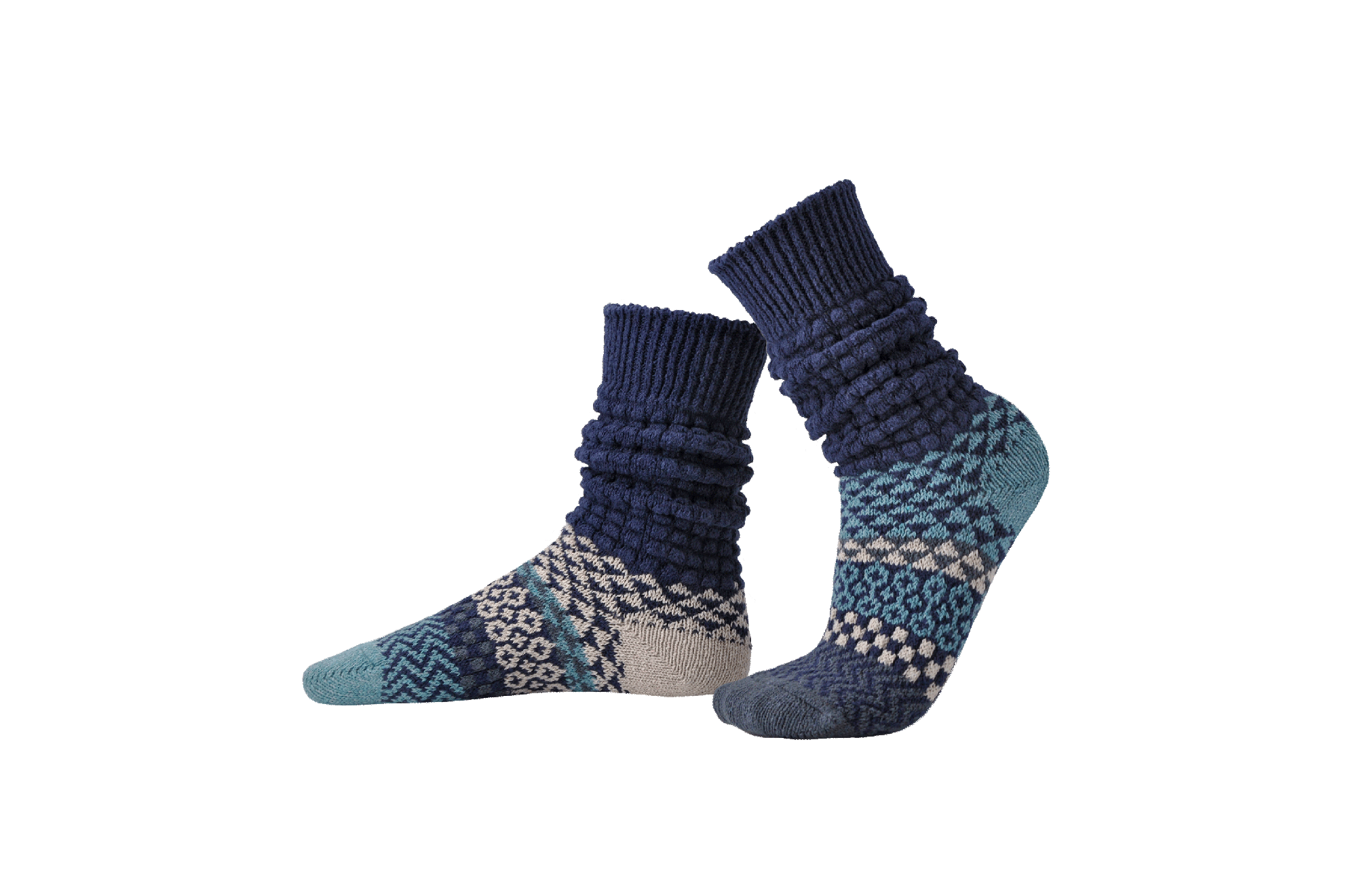 Fusion Slouch Socks - Cerulean